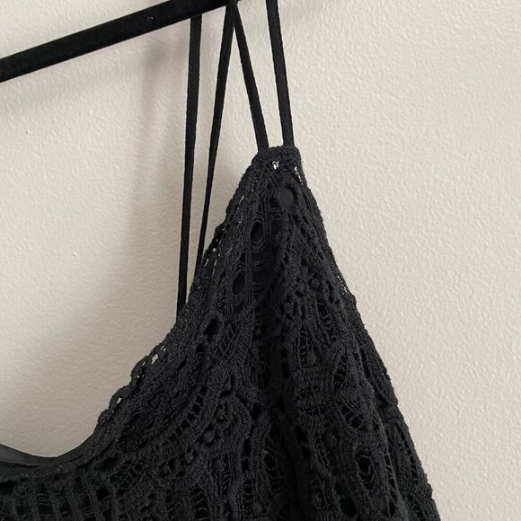 Maurices Women 3X Strappy Cross Back Vistas Solid Crochet Lace Peplum Cami NWT - Picture 6 of 12